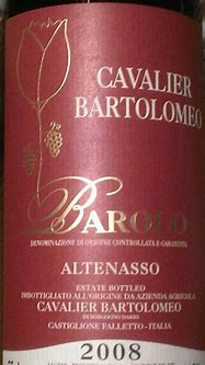 Image result for Cavalier Bartolomeo Barolo Solanotto Altenasso