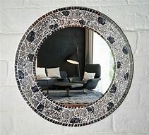 Image result for Large Round Mosaic Mirror