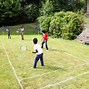 Image result for Pose in Badminton Court