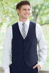 Image result for Navy Vest with Black Suit