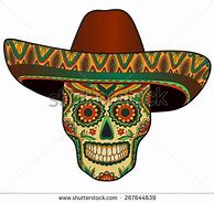 Image result for Mexican Skull with Sombrero