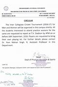 Image result for Circular of Cricket Tournament