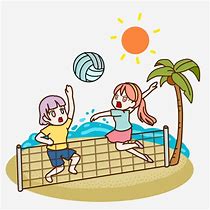 Image result for Beach Volleyball Cartoon