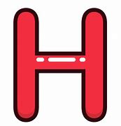 Image result for Red Alphabet Letter H