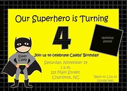 Image result for Batman Birthday Invitation