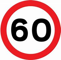 Image result for 60 Miles an Hour Sign