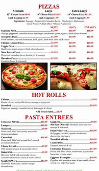 Image result for Pizza Restaurant Menu