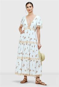 Image result for Floral Half Sleeve Maxi Dress