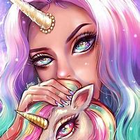 Image result for Unicorn Rainbow Girl Cartoon