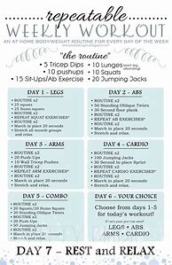 Image result for Daily Workout Plan to Lose Weight
