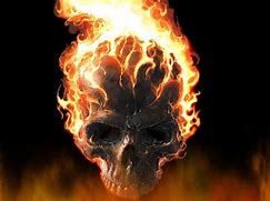 Image result for Skull On Fire Wallpaper