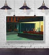 Image result for Nighthawks Painting Print