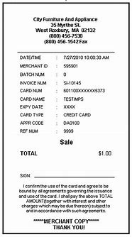 Image result for Credit Card Receipt Payment ID