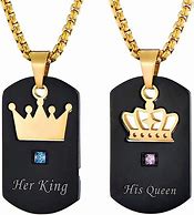 Image result for His Queen Her King Magnetic Chain