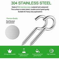 Image result for 3Cm Stainless Steel Screw in Hooks