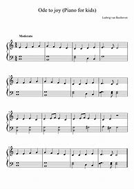 Image result for Ode to Joy Easy Piano Sheet Music