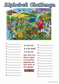 Image result for Alphabet Challenge PDF