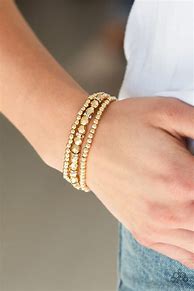 Image result for Gold Stretch Paparazzi Bracelet