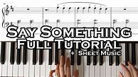 Image result for Easy Piano Sheet Music Say Something