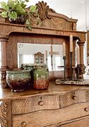 Image result for Antique Tall Sideboard with Mirror