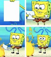 Image result for Spongebob Throwing Paper into Fire Meme