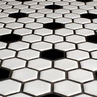 Image result for Hexagon Black and White Tile