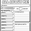 Image result for All About Me PrintOuts