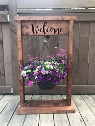 Image result for Wood Hanging Planters Outdoor