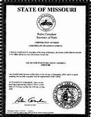 Image result for Certificate of Good Standing Missouri