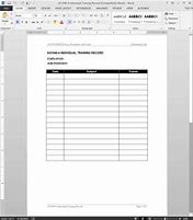 Image result for Training Record Template