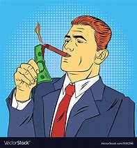 Image result for Lighting Cigar with Money
