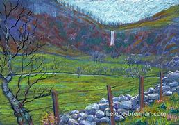 Image result for Welsh Waterfall Painting