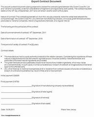 Image result for Export Contract