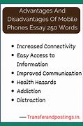 Image result for Pros and Cons of Mobile Phones Essay
