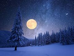 Image result for Full Moon Winter Night