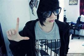 Image result for Emo Boy with Glasses