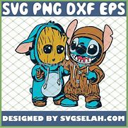 Image result for Stitch and Baby Groot SVG