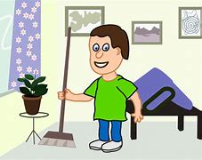 Image result for Man Cleaning House Cartoon