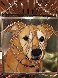 Image result for Stained Glass Dog