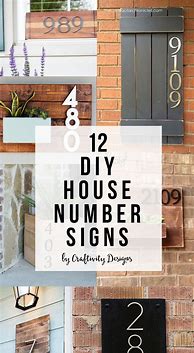 Image result for DIY House Number Sign