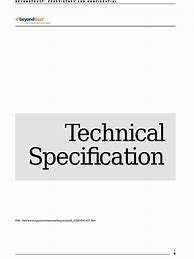 Image result for Specification Technical Standard