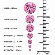 Image result for Swarovski Crystal Size Chart