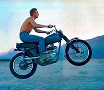 Image result for Blue and Orange Motorcycle Steve McQueen