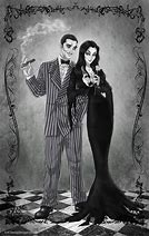 Image result for Addams Family Morticia and Gomez