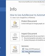 Image result for Autosaved Word Files