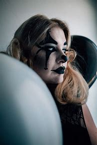 Image result for Black and White Clown Makeup