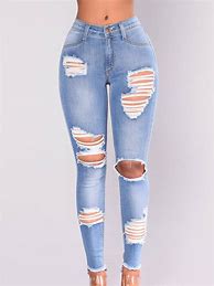 Image result for Woman in Ripped Jeans
