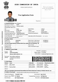 Image result for Visa Application Form Example