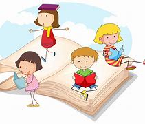 Image result for Cartoon Kids with Books