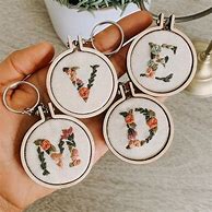 Image result for Hand Embroidered Keychain
